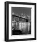 Night View of Brooklyn Bridge and Manhattan Skyline-Christopher Bliss-Framed Art Print