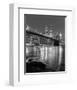 Night View of Brooklyn Bridge and Manhattan Skyline-Christopher Bliss-Framed Art Print