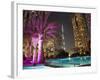 Night View of Burij Khalifa Tower, Dubai, United Arab Emirates, Middle East-Angelo Cavalli-Framed Photographic Print