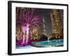 Night View of Burij Khalifa Tower, Dubai, United Arab Emirates, Middle East-Angelo Cavalli-Framed Photographic Print