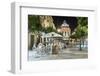 Night view of cafes along Calle Lanceria and El Gallo Azul rotunda building, Jerez de la Frontera, -Stuart Black-Framed Photographic Print