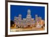 Night View of Cibeles Palace, Plaza De Cibeles, Madrid, Comunidad De Madrid, Spain-Stefano Politi Markovina-Framed Photographic Print