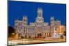 Night View of Cibeles Palace, Plaza De Cibeles, Madrid, Comunidad De Madrid, Spain-Stefano Politi Markovina-Mounted Photographic Print