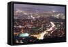 Night View of City, Seoul, South Korea, Asia-Christian-Framed Stretched Canvas