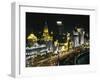 Night View of Colonial Buildings on the Bund, Shanghai, China-Keren Su-Framed Premium Photographic Print