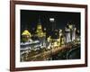 Night View of Colonial Buildings on the Bund, Shanghai, China-Keren Su-Framed Photographic Print