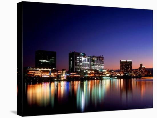 Night View of Daiba-null-Stretched Canvas