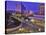 Night View of Downtown Boise, Idaho, USA-Chuck Haney-Stretched Canvas