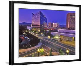 Night View of Downtown Boise, Idaho, USA-Chuck Haney-Framed Photographic Print