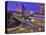 Night View of Downtown Boise, Idaho, USA-Chuck Haney-Stretched Canvas