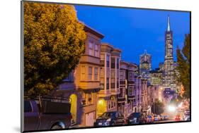 Night View of Downtown Skyline from North Beach District, San Francisco, California, Usa-Stefano Politi Markovina-Mounted Photographic Print