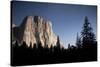 Night View of El Capitan, Illuminated by a Full Moon-null-Stretched Canvas