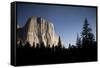 Night View of El Capitan, Illuminated by a Full Moon-null-Framed Stretched Canvas