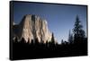 Night View of El Capitan, Illuminated by a Full Moon-null-Framed Stretched Canvas