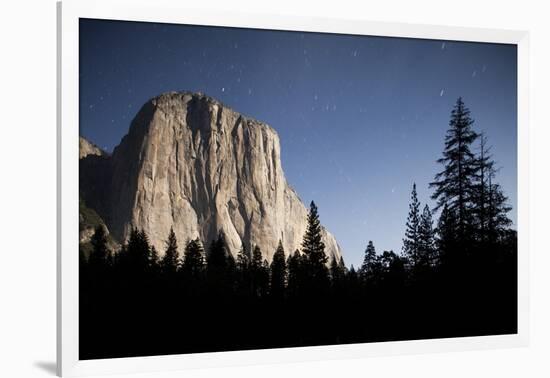 Night View of El Capitan, Illuminated by a Full Moon-null-Framed Photographic Print