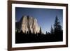 Night View of El Capitan, Illuminated by a Full Moon-null-Framed Photographic Print