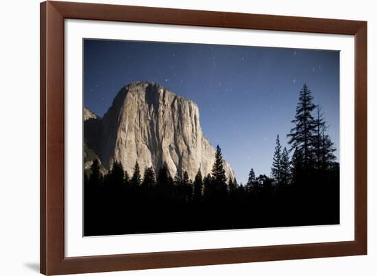 Night View of El Capitan, Illuminated by a Full Moon-null-Framed Photographic Print