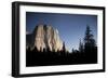 Night View of El Capitan, Illuminated by a Full Moon-null-Framed Photographic Print