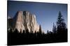 Night View of El Capitan, Illuminated by a Full Moon-null-Stretched Canvas