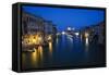 Night View of Grand Canal, Venice, Italy-Terry Eggers-Framed Stretched Canvas