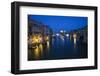 Night View of Grand Canal, Venice, Italy-Terry Eggers-Framed Photographic Print
