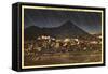 Night View of Jerome and Mingus Mountain, Arizona-null-Framed Stretched Canvas