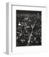 Night View of Lower Manhattan-Christopher Bliss-Framed Art Print