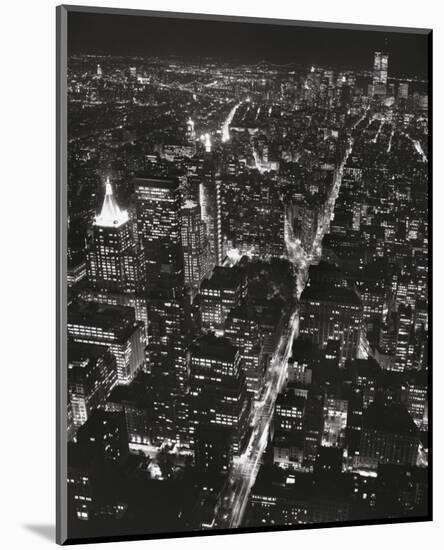 Night View of Lower Manhattan-Christopher Bliss-Mounted Art Print