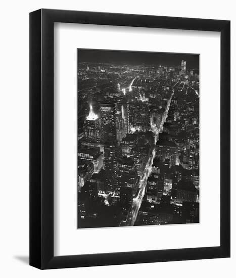 Night View of Lower Manhattan-Christopher Bliss-Framed Giclee Print