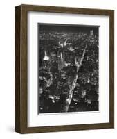 Night View of Lower Manhattan-Christopher Bliss-Framed Giclee Print