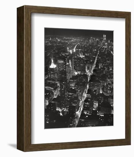 Night View of Lower Manhattan-Christopher Bliss-Framed Giclee Print