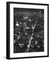 Night View of Lower Manhattan-Christopher Bliss-Framed Giclee Print