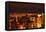 Night View of Manhattan, New York City, from Rockefeller Center.-Sabine Jacobs-Framed Stretched Canvas