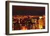 Night View of Manhattan, New York City, from Rockefeller Center.-Sabine Jacobs-Framed Photographic Print