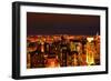 Night View of Manhattan, New York City, from Rockefeller Center.-Sabine Jacobs-Framed Photographic Print