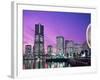 Night View of Minatomirai, Yokohama Pier, Yokohama, Honshu, Japan-Steve Vidler-Framed Photographic Print