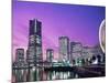 Night View of Minatomirai, Yokohama Pier, Yokohama, Honshu, Japan-Steve Vidler-Mounted Photographic Print