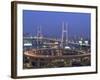 Night View of Nanpu Bridge and Huangpu River, Shanghai, China-Steve Vidler-Framed Photographic Print