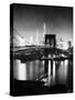 Night View of Nyc and the Brooklyn Bridge-Andreas Feininger-Stretched Canvas