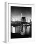 Night View of Nyc and the Brooklyn Bridge-Andreas Feininger-Framed Photographic Print