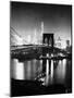 Night View of Nyc and the Brooklyn Bridge-Andreas Feininger-Mounted Photographic Print