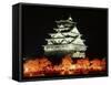 Night View of Osaka Castle with Cherry Blossoms, Japan-null-Framed Stretched Canvas