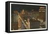 Night View of Portland, Oregon-null-Framed Stretched Canvas