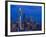 Night View of Seattle Skyline with Christmas Tree on the Space Needle-Terry Eggers-Framed Photographic Print