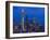 Night View of Seattle Skyline with Christmas Tree on the Space Needle-Terry Eggers-Framed Photographic Print