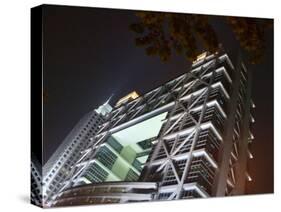 Night View of Shanghai Stock Exchange, China-Keren Su-Stretched Canvas