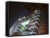 Night View of Shanghai Stock Exchange, China-Keren Su-Framed Stretched Canvas