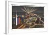 Night View of Sky Ride, Chicago World's Fair-null-Framed Art Print