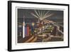 Night View of Sky Ride, Chicago World's Fair-null-Framed Art Print