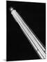 Night View of Slender Tower Lit with Vertical Lines of Light Resembling Giant Fluorescent Tubes-Alfred Eisenstaedt-Mounted Photographic Print